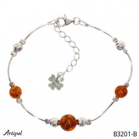 Bracelet B3201-B with real Amber