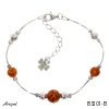 Bracelet B3201-B with real Amber