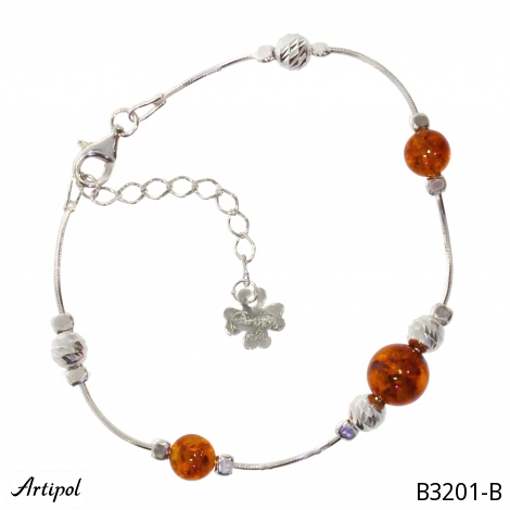 Bracelet B3201-B with real Amber