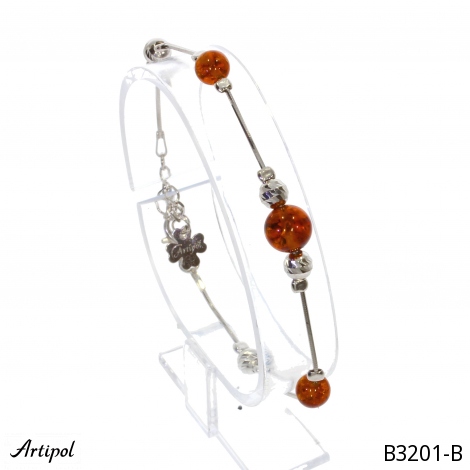 Bracelet B3201-B with real Amber