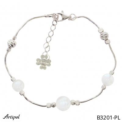Bracelet B3201-PL with real Moonstone
