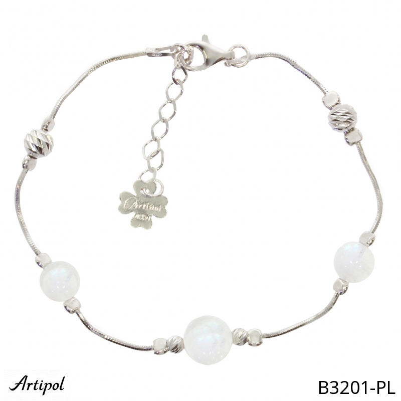 Bracelet B3201-PL en Pierre de lune véritable