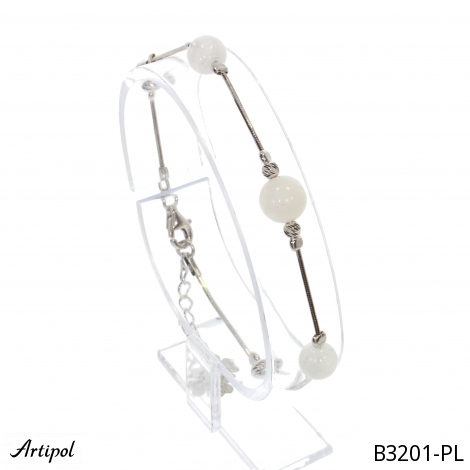 Bracelet B3201-PL with real Moonstone