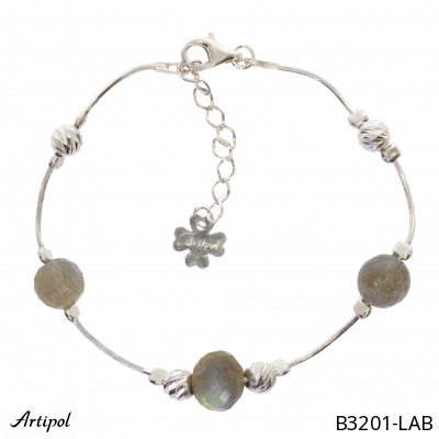 Bracelet B3201-LAB en Labradorite véritable