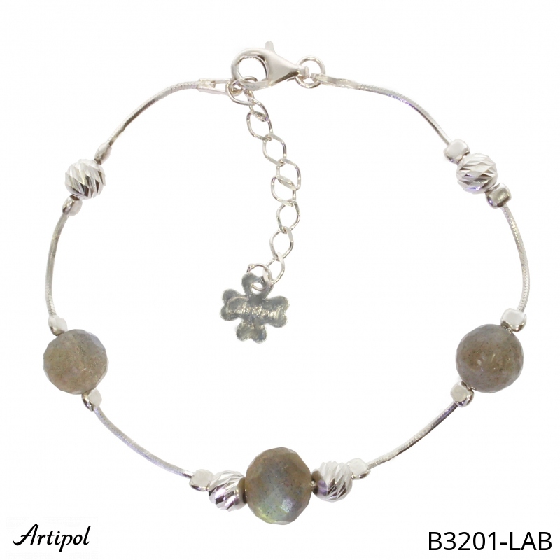 Armreif B3201-LAB mit echter Labradorit