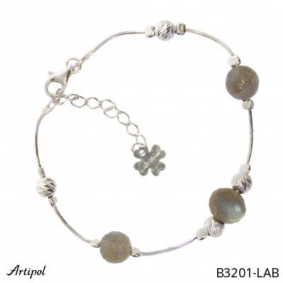 Bracelet B3201-LAB with real Labradorite
