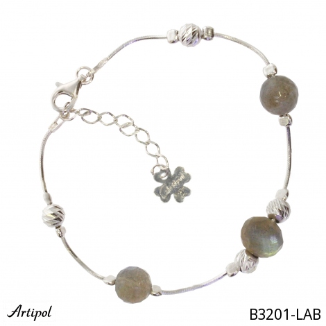 Bracelet B3201-LAB en Labradorite véritable