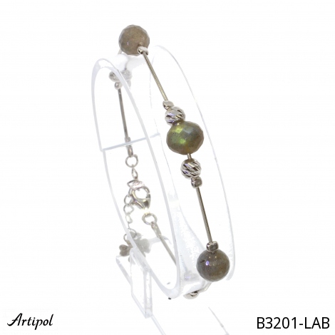 Armreif B3201-LAB mit echter Labradorit