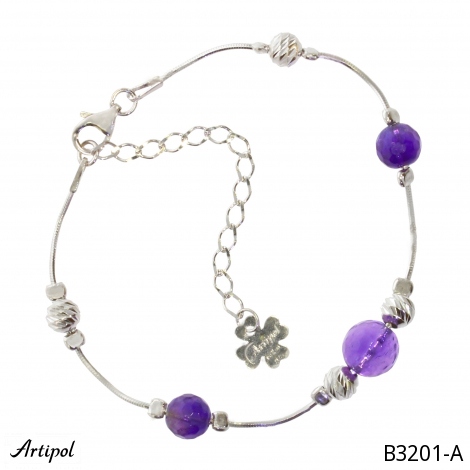 Bracelet B3201-A with real Amethyst