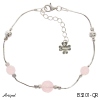 Bracelet B3201-QR with real Rose quartz