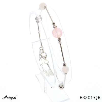 Bracelet B3201-QR en Quartz rose véritable