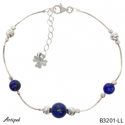 Armreif B3201-LL mit echter Lapis Lazuli