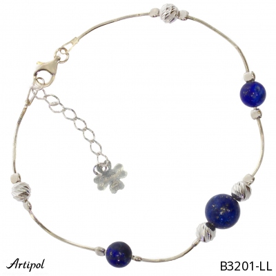 Bracelet B3201-LL en Lapis-lazuli véritable