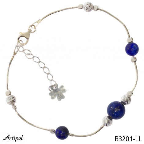 Bracelet B3201-LL with real Lapis lazuli