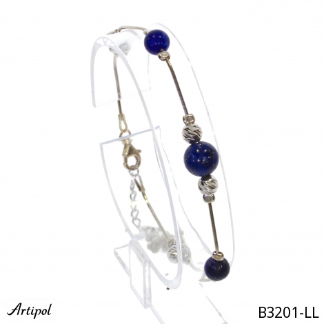 Bracelet B3201-LL en Lapis-lazuli véritable