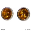 Earrings E2208-B with real Amber