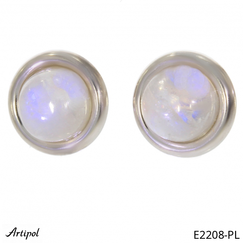 Earrings E2208-PL with real Moonstone