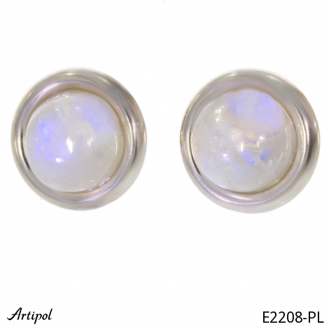 Earrings E2208-PL with real Moonstone