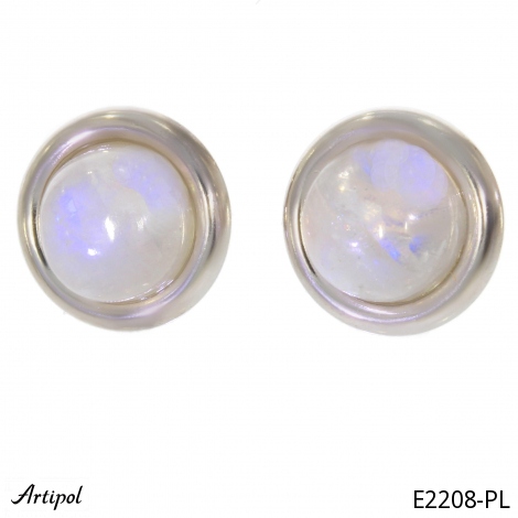 Earrings E2208-PL with real Moonstone