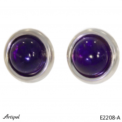 Earrings E2208-A with real Amethyst