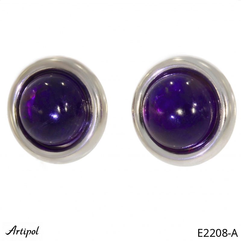 Boucles d'oreilles E2208-A en Amethyste véritable