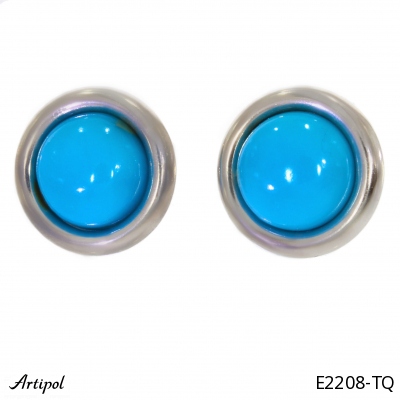 Boucles d'oreilles E2208-TQ en Turquoise véritable