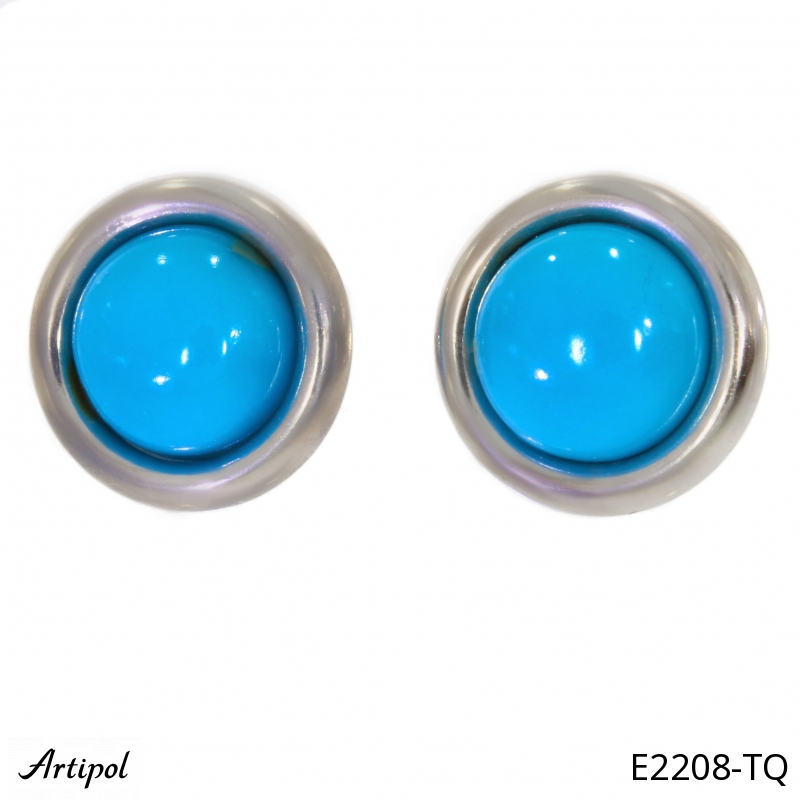 Boucles d'oreilles E2208-TQ en Turquoise véritable
