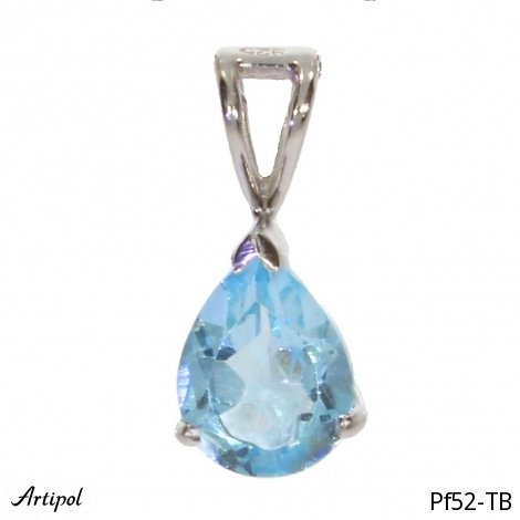 Pendentif PF52-TB en Topaze bleue véritable