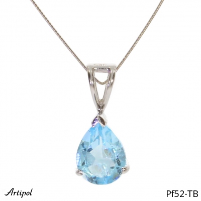 Pendant PF52-TB with real Blue topaz