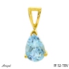 Pendant PF52-TBV with real Blue topaz