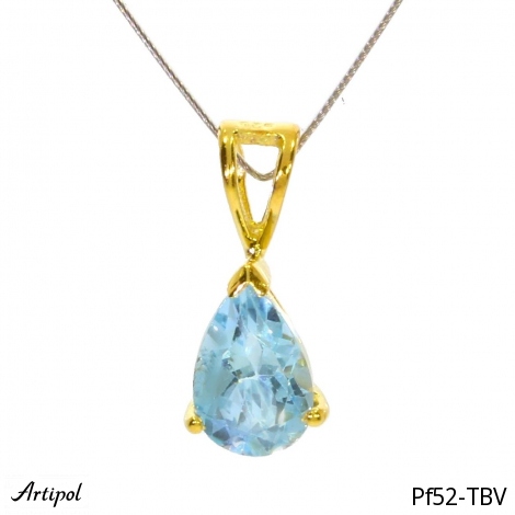 Anhänger PF52-TBV mit echter Blauem Topas