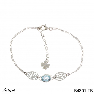 Armreif B4801-TB mit echter Blauem Topas
