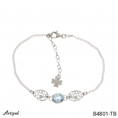 Bracelet B4801-TB with real Blue topaz