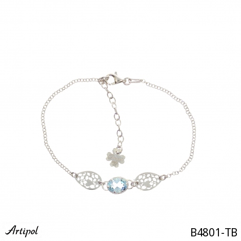 Bracelet B4801-TB with real Blue Topaz