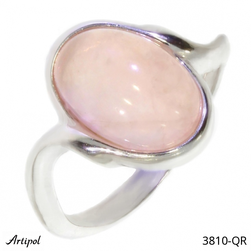Ring 3810-QR with real Rose quartz