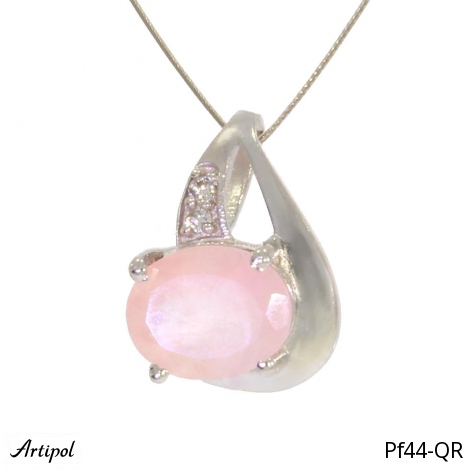 Pendentif PF44-QR en Quartz rose véritable