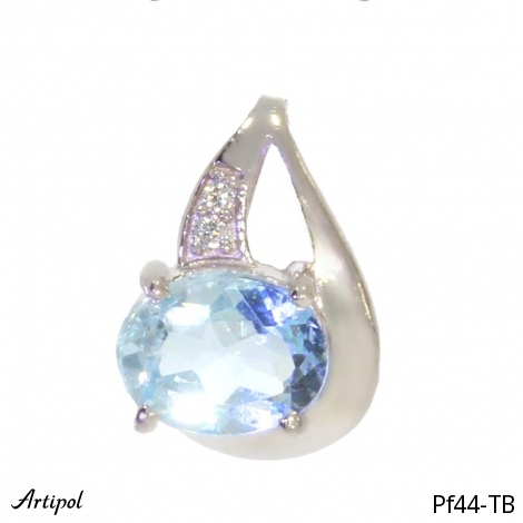 Pendentif PF44-TB en Topaze bleue véritable