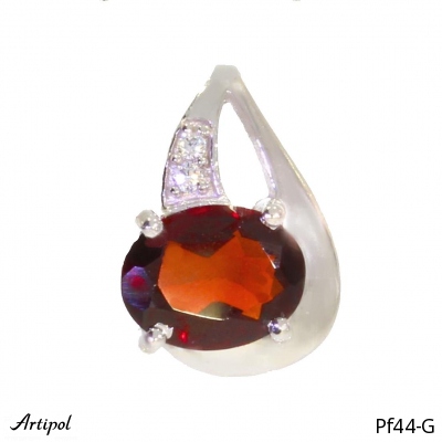 Pendant PF44-G with real Red garnet