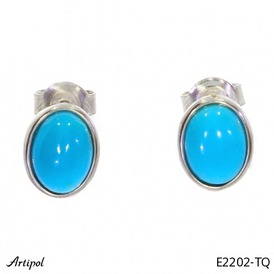 Boucles d'oreilles E2202-TQ en Turquoise véritable