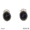 Earrings E2202-ON with real Black onyx