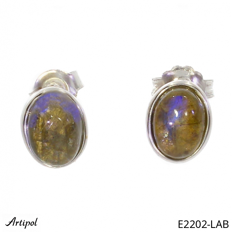 Earrings E2202-LAB with real Labradorite