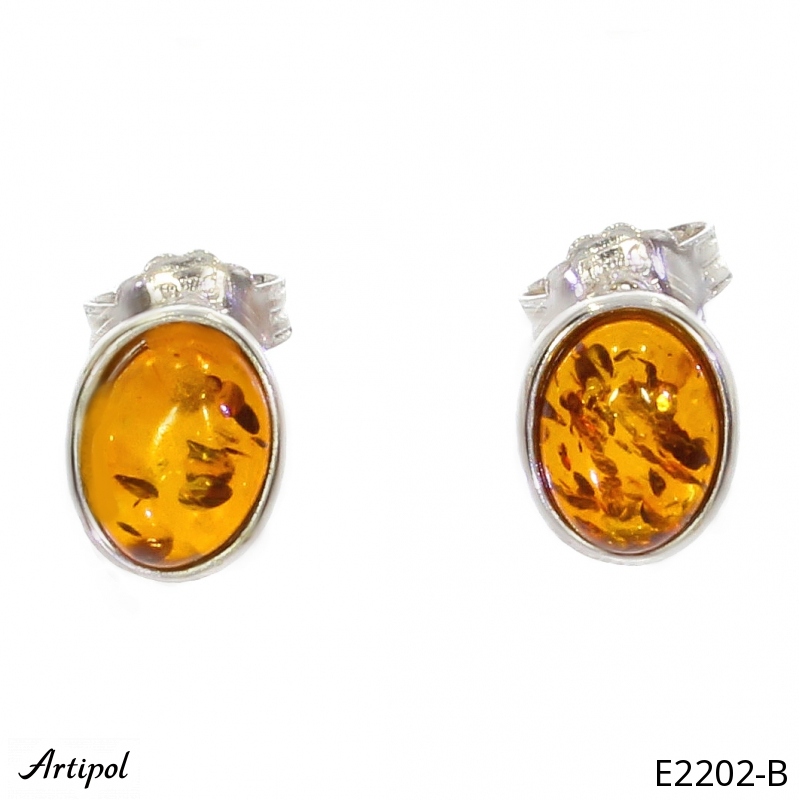 Boucles d'oreilles E2202-B en Ambre véritable