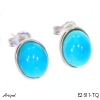 Boucles d'oreilles E2611-TQ en Turquoise véritable