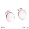 Boucles d'oreilles E2611-QR en Quartz rose véritable