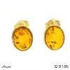 Earrings E2611-BV with real Amber
