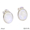 Earrings E2611-PL with real Moonstone