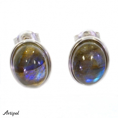 Earrings E2611-LAB with real Labradorite