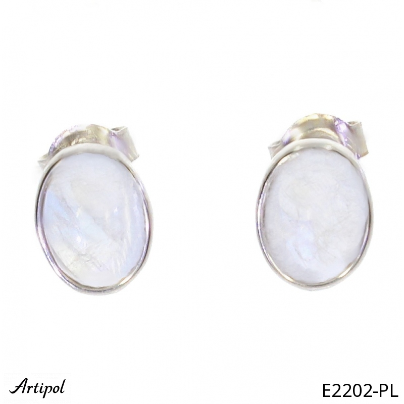Earrings E2202-PL with real Moonstone