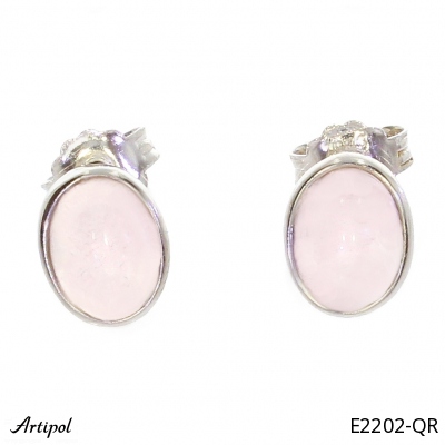 Boucles d'oreilles E2202-QR en Quartz rose véritable