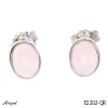 Earrings E2202-QR with real Rose quartz